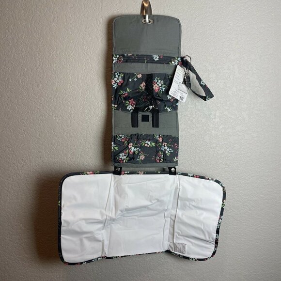 NWT Lillybit by Demdaco Diaper Clutch Bag Tote Purse Changing Pad Gray Pink - Picture 7 of 9